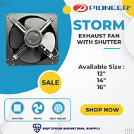 Pioneer 14" 62w Storm Metal Exhaust Fan with Shutter (STORM IS-350B)