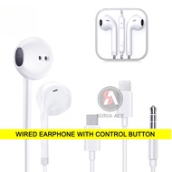 [B7F1] Wired Earphone With Control Button Built-In Mic 3.5mm Headphone Jack / Type C / Lighting For 