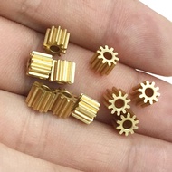 10PCS 0.5M 12T Copper Gear 12Teeth 0.5 Modulus Aperture 3.16mm Pinion Toy Brass Gear Metal Gears Par