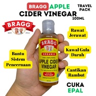 Bragg Organic Apple Cider Vinegar 100mL Cuka Epal Bragg 100mL