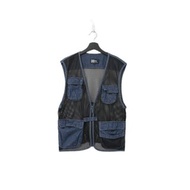 Back to Green-經典釣魚背心 藍 丹寧網格 v-22/vintage vest