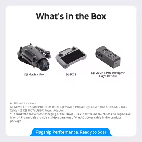 DJI Mavic 4 Pro Flagship Drone with DJI RC 2 Controller, Hasselblad Triple Camera, 4/3 CMOS Sensor,