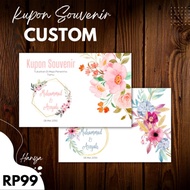 Custom Wedding Souvenir Exchange Card Coupon ElegantDesign