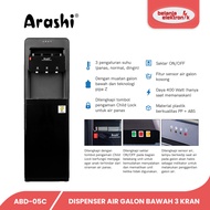 ARASHI GALLON WATER DISPENSER BOTTOM 3 FAUCETS HOT NORMAL COLD ABD-05C