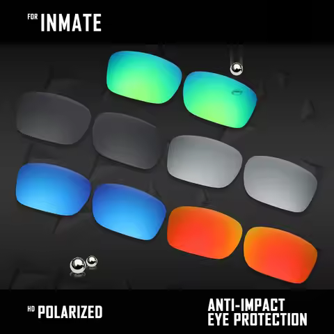 OOWLIT Polarized Lenses Replacements For Oakley Inmate & Inmate Asian Fit 65mm Sunglasses - Multi Co