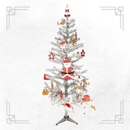 NEW Christmas Pine Tree Silver Decoration Size 6 Feet (16041-1)