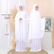 MUKENA BALI KATUN RAYON TWILL POLOS PREMIUM 2 IN 1/ MUKENA MUSLIMAH TERBARU/MUKENA MURAH/MUKENA LEBA