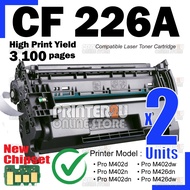 2x Compatible to H* CF226A H* 26A LaserJet Pro M402d M402dn M402n M402dw MFP M426fdn M426fdw CF226X 