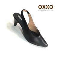 OXXO  รองเท้าคัทชู ผู้หญิง ทรง หัวแหลมรัด ส้นสูง2นิ้ว ทำจากหนังพียู นิ่มใส่สบาย SM3402