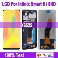 6.6" LCD Dispaly For Infinix Smart 8 HD X6525 LCD With Frame Display Touch Screen Digitizer Assembly