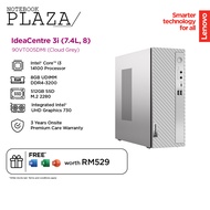Lenovo IdeaCentre 3 07IRB8 90VT005DMI SFF Desktop PC Cloud Grey ( I3-14100, 8GB, 512GB SSD, Intel, W
