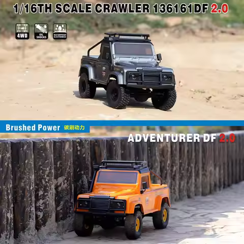 RGT 1:16 RC Brushless Electric 4WD Rock Crawler Off Road Truck Model 136161DF JL Remote Control Car 