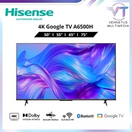 [FREE SHIPPING] Hisense 4K UHD Google TV / Television (50"/55"/65"/75") A6500H 50A6500H / 55A6500H /
