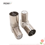 PEONIES 5PCS Antenna Plug Connector, 9.5TV 90 Degree Aerial Male Adapter,  TV Aerial Adapter Plug Socket Satellite Coax Connectors TV