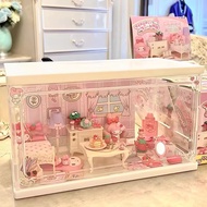 New Food Play Blind Transparent Storage Display Stand Stackable Acrylic Pop Mart Display Cabinet