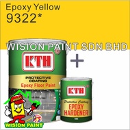 9322 * EPOXY YELLOW ( 5 LITER ) 5L KTH Epoxy floor paint / expoxy floor paint / ROOFING &amp; FLOORING cat epoxy lantai / pa