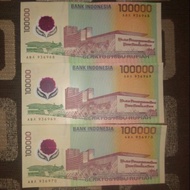 UANG KUNO UANG MAHAR 100000 Rupiah Polymer 1999 UNC