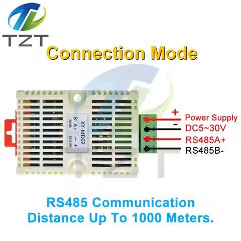 TZT XY-MD02 Temperature and Humidity Transmitter Detection Sensor Module Modbus SHT40 Temperature Se