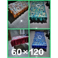 Taplak meja tamu bahan kain saten ukur 60x120