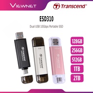 TRANSCEND ESD310C / ESD310S / ESD310P DUAL USB 10GBPS PORTABLE EXT SSD WITH USB-C & USB-A CONNECTOR 