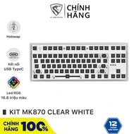 Fl-esports MK870 Clear White mechanical keyboard kit - Hotswap Led RGB - Ready foam -