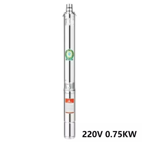 220V 0.75KW Stainless Steel Deep Well Pump Anti Sand High Head Large Flow Household Clean Water Pump