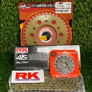 RKM 415 O' Ring Chain + Sprocket STT Gold Set Yamaha Y125,LC135,SRL,RXZ,FZ150