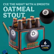 Lost Coast 8 Ball Oatmeal Stout - Pack of 6 x 355ml Bottles [Craft Beer]