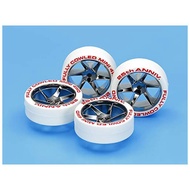 Tamiya Mini 4WD Full Cowl Mini 4WD 25th Anniversary White Tires & Black Chrome Wheels 95115