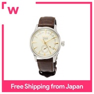 SEIKO Watch PRESAGE Mechanical cream-colored dial gimlet image box-shaped hardlex see-through back SARY107 Men's Brown