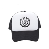 Bitcoin coin miner mesh trucker hat