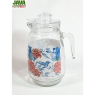 BLOOMING GLASS PITCHER | GLASS TEAPOT | GLASS PRINTING PITCHER | GLASS JUG