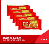 5 pcs mie telur cap 3ayam/mie kriting/mie telur bulat/mie kuning
