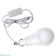 Zebeaa LED Bulb Portable Camping Lamp Mini Bulb LED USB Power 5W 6500K USB Bulb