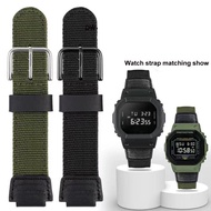 นาฬิกา Casio นาฬิกาไนลอน AE1200wh 1300 SGW-300H 400 F91W F84 AEQ-110W ผู้ชายผ้าใบไนลอนยกปากสายนาฬิกาข้อมือ18มม