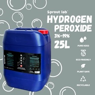 Sprout Lab | Hydrogen Peroxide (25L) 3% or 19% Concentration | Food Grade | No stabilisers