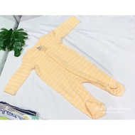 Anko Baby Yellow Striped Baby Zip Sleepsuit
