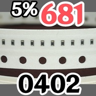 10pcs Chip resistor smd 681 680R 5% size 0402 1005 680ohm 680 ohm