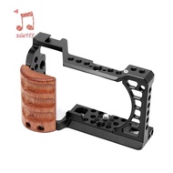 (xiu988)  A6400 / A6300 / A6100 / A6000 Wood Handle Metal Camera Cage Stabilizer Rig Spare Parts Acc