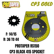 RS150 PROTAPER 415 CP3 FULL BLACK / BE BLACK LOBANG SPOCKET