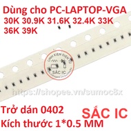 0402 paste value in 30 31 32 33K 39K