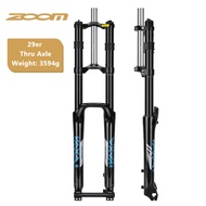 ZOOM 680DH Mountain Bike Double Shoulder Fork 26 27.5 29er 20*110MM Disc Brake Thru Axle Suspension