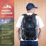 Tas Ransel Pria Wanita 35 Liter Free Raincover / Tas Sport Hiking Gunung Terbaru Saingan Eiger Super