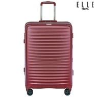 ELLE Travel Ripple Collection กระเป๋าเดินทางขนาดกลาง 24"นิ้ว 100%โพลีคาร์บอเนต(PC) อะลูมิเนียมเฟรมล๊อคความปลอดภัยสูง พร้อมถุงผ้าคลุมกระเป๋า