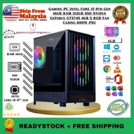 Gaming PC Intel Core i5 9th Gen | 16GB RAM | 512GB SSD | GTX 745 4GB | RGB Casing | 600W PSU