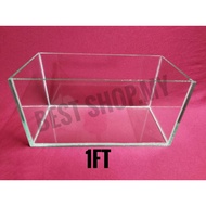 [READY STOCK] aquarium /akuarium /12×6×6 inch/ 1 feet fish tank/ketebalan kaca 4mm@5mm/Fish tank/ika