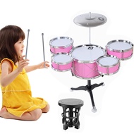 CHTWMD Kids Drum Toy Set Rock Jazz Drum, Desktop Drum Set for 3 4 5 6 7 Years Old Boys Girls Birthda