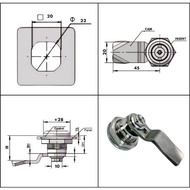Stainless Steel SS-304 MS-705-1S-2 Double Bit Panel Box Lock Ready to Ship