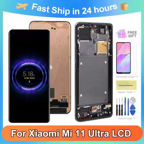 For Xiaomi Mi 11 Ultra For 6.81''Mi11 Ultra M2102K1G M2102K1C LCD Display Touch Screen Digitizer Ass