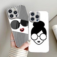 alice olvia 02 Silver Electroplated Glass Phone Case For Iphone 16 16e 15 Pro Max 14 13 12 Mini 11 X